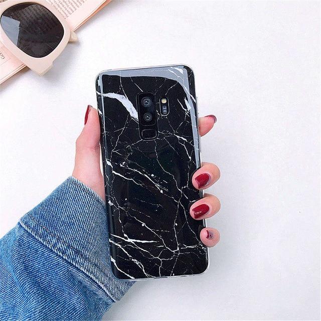 Luxury Marble Phone Case For Samsung Galaxy S10 S10E S9 S8 Plus S7 edge Case Silicone Cover For Samsung Galaxy Note 9 8 Case - Perfenq