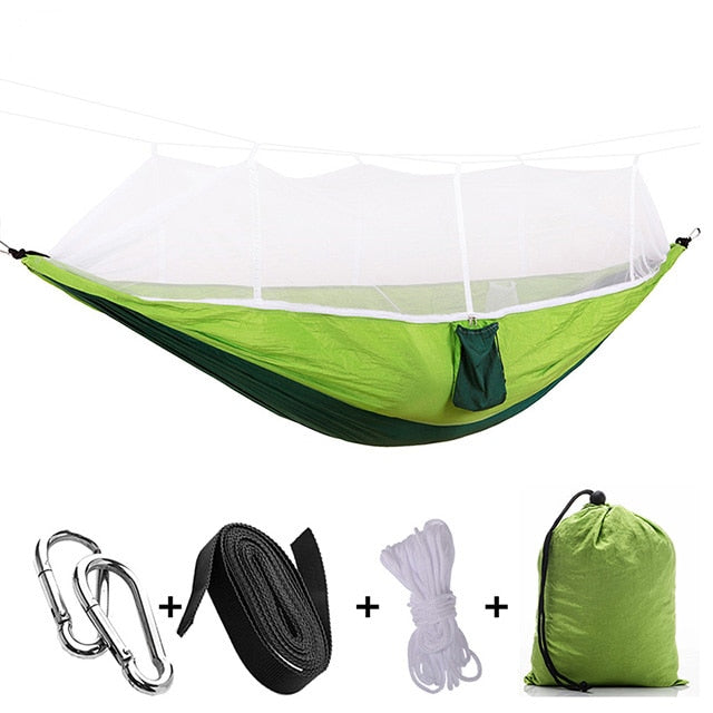 Ultralight Travel Hammock with Integrated Mosquito Net - Perfenq