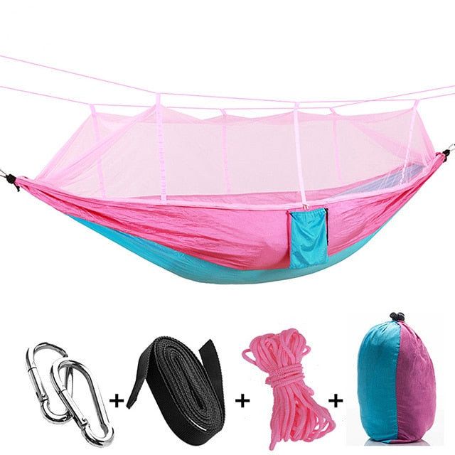 Ultralight Travel Hammock with Integrated Mosquito Net - Perfenq