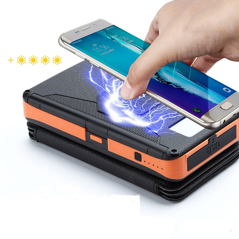 Water-Resistant Solar Wireless Powerbank 20000 mAh - Perfenq